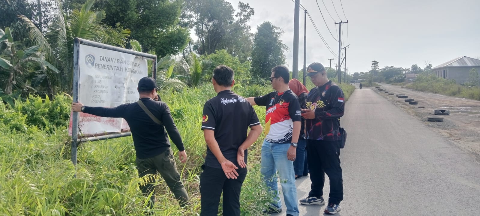Peninjauan Lapangan Lokasi Plang Himbauan Penetapan Aset Pemerintah Kota Tarakan Yang Telah Rusak